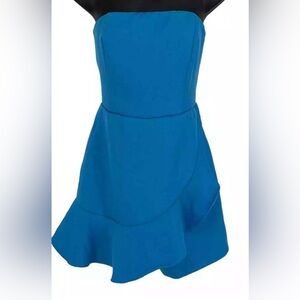 Do+Be Romper Blue  Strapless Short Medium Dressy